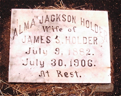 Headstone of Alma Josephine JACKSON HOLDER