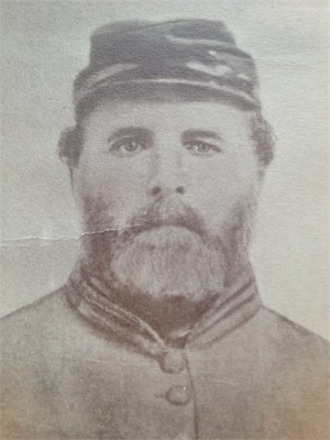 Portrait of kindred Alfred Martin LINN in Civil War Uniform