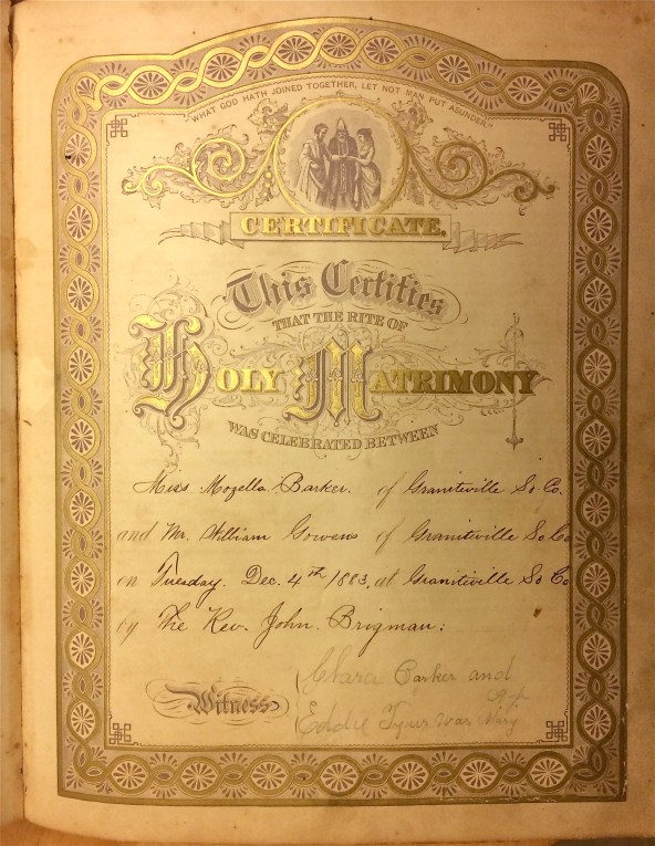 IMG_3886 My Kindred Tree - BARKER Bible 1st Page Marriages