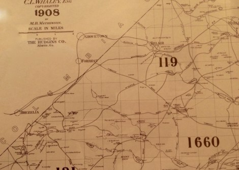 1909 Map of Richmond County GA